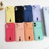 Push Card Bag Slot Holder Wallet Case For iPhone 16 15 14 Plus 11 12 13 Pro Max 16E Luxury Soft Matte Silicone Shockproof Cover
