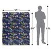 JQ Licensing Jl-Jp-Jq Silky Tiki Flower Fishing Supersoft Blanket