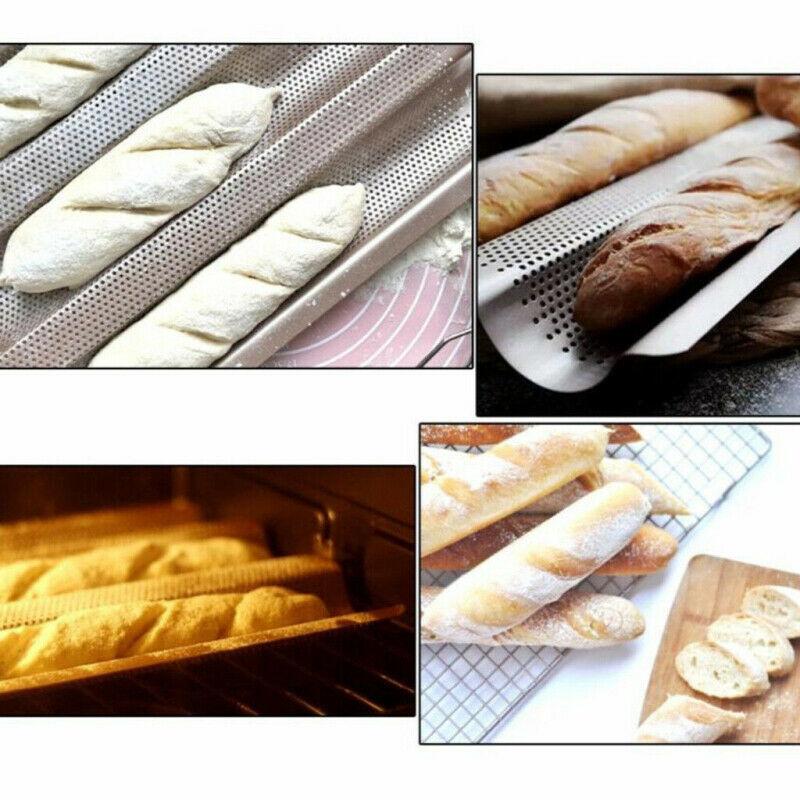 Baguette-Pfanne, französische Brotbackform, Backformen, Rillenwellenform, Kuchenofen, Gebäckblech, Geschirr, Kochzubehör, Toaster-Werkzeug