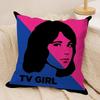 T-Tv G-Girl Cushion Cover Soft Plush Fabric Double-Sided Printed Sofa Cushion Cover For All Seasons Home Decor Gift