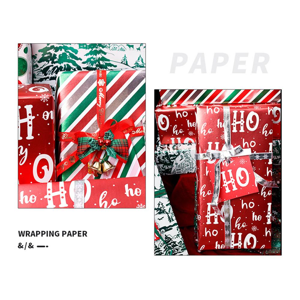 Gift Wrap Paper Decorative Christmas Patterns Paper Craft Paper Roll Large For Festival Birthday Gift Wrapping