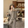 Korean Style Pajama Set: Women's Cute Lace Doll Collar, Long Sleeve & Pants for Spring/Autumn