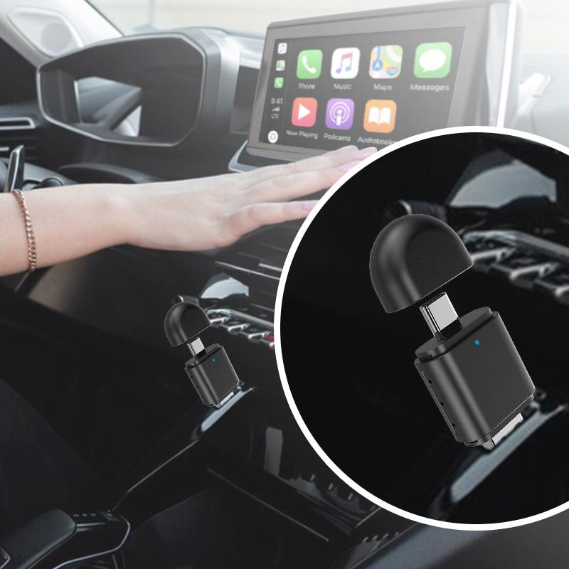 2-in-1 USB&Type-C Dual Connector Carplay Box  Wireless CarPlay Adapter Plug And Play USB Connection Auto Car Dongle