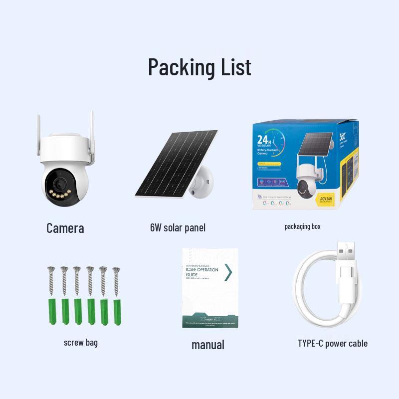 360° Panoramic Outdoor HD Solar Camera with Night Vision & Mobile Remote Access