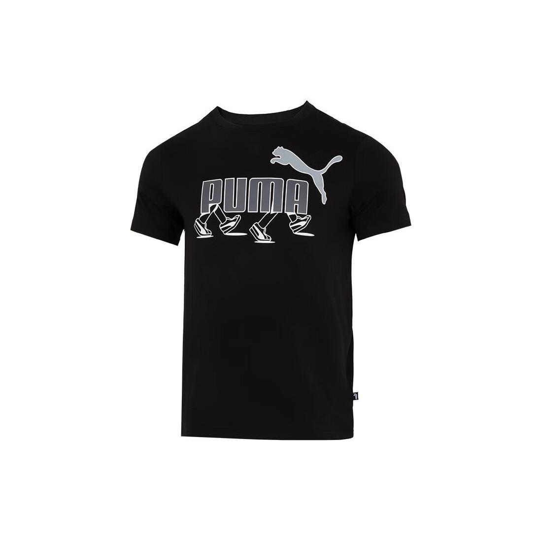 PUMA Graphics Sneaker T-shirt Black Men s 682152-01 M