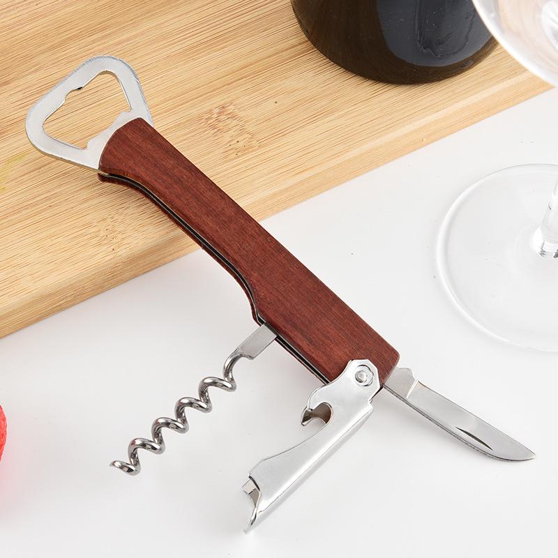 Multifunktionaler Edelstahl-Flaschenöffner für Wein und Bier mit Seepferdchen-Design