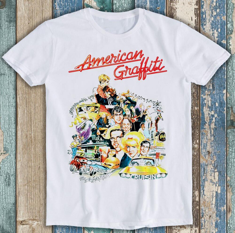 American Graffiti 70s Retro Movie Poster Funny Gift Tee T Shirt M1464
