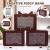 Handmade Natural Wooden Piggy Bank Decorative Disposable Saveing Money Box With Money Goals Counter Piggy Bank For Kids Adults