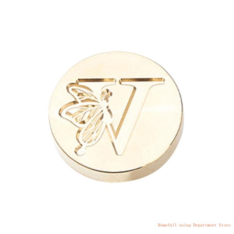 Butterfly Letter Pattern Wax Stamp Head, Sealing Wax Stamp Head Replacement