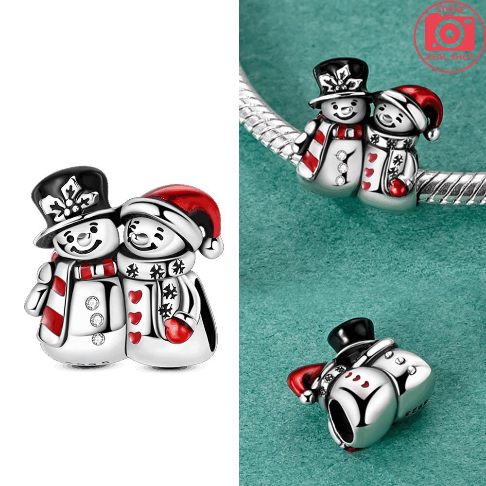 Copper Colorssanta Claus Holds A Heart Bead Fit Original Bracelet Diy Fine Jewelry Gift For Women
