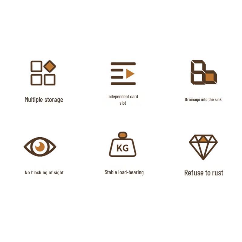 Carbon Steel Multifunctional Kitchen Sink Drainer Rack