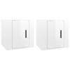 Maison Exclusive - Meubles TV muraux 2 pcs Blanc brillant 40x34,5x40 cm