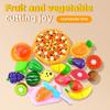 Cutting Food Kitchen Toys Set Simulate Fruit Vegetable Accessories with Shopping Basket Role Play Education Toy for Toddler Gift