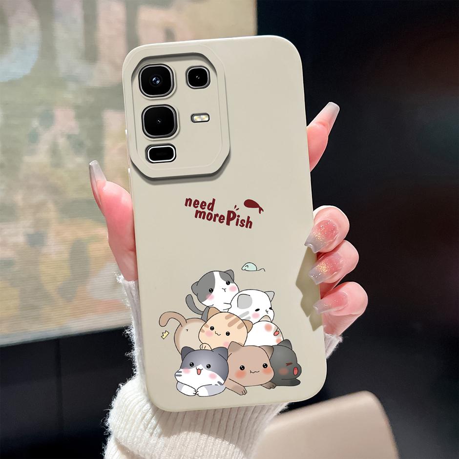 Case For Infinix Note 50 Pro Plus 50x 50s 4G 5G Cute Dinosaur Cartoon Design Shockproof Soft Silicone Bumper Back Cover Fundas