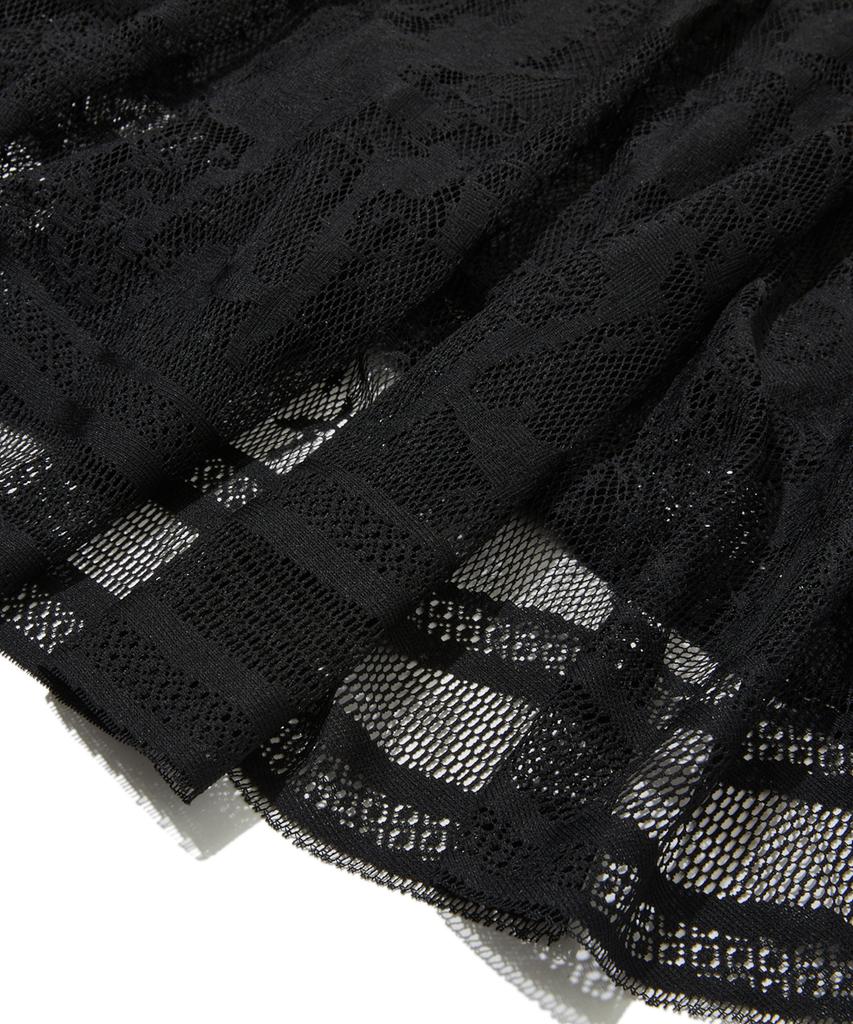 Penfield Lace Flare Long Skirt Black_Fs1Ws14F