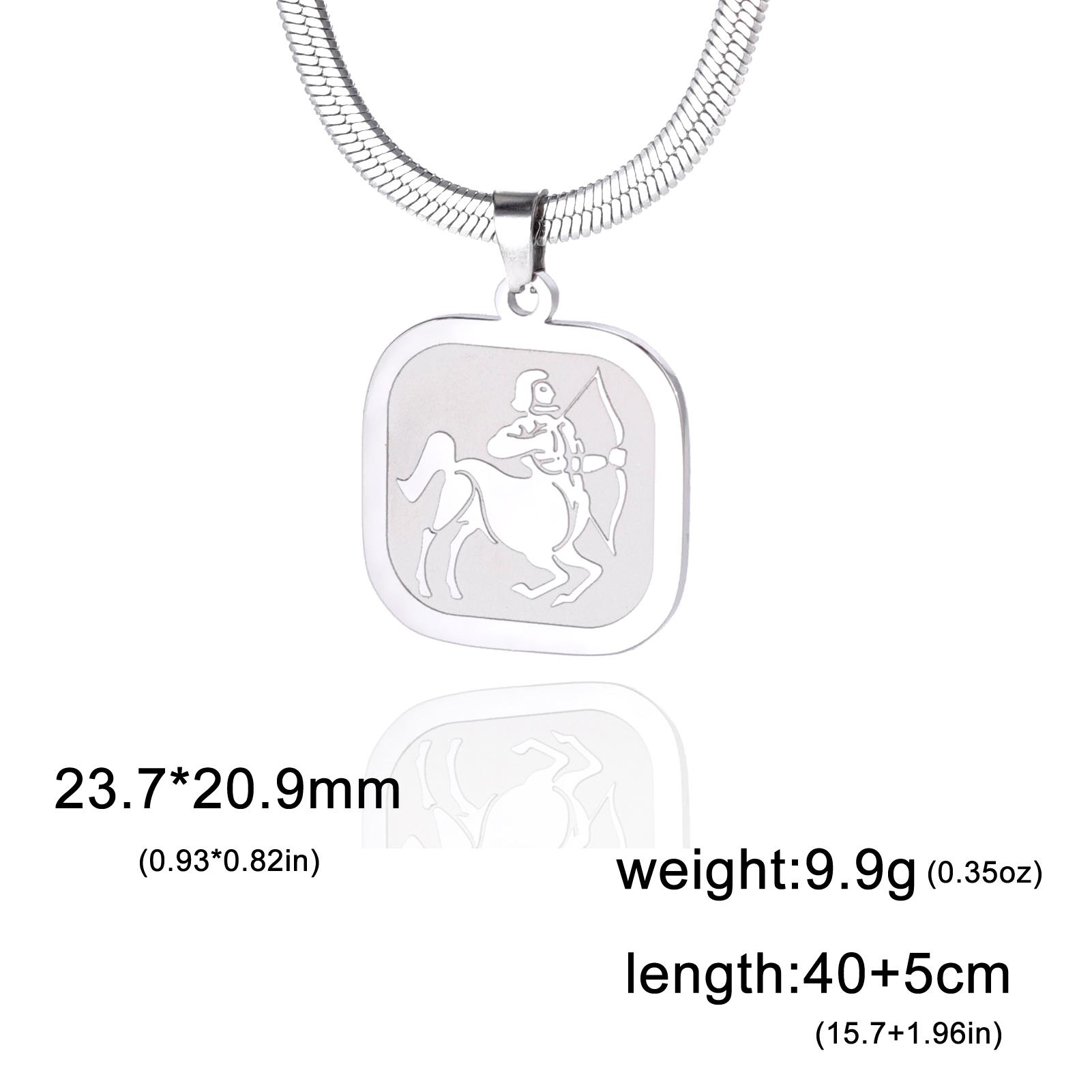 

Teamer 12 Zodiac Sign Necklace for Women Stainless Steel 12 Constellation Pendant Snake Neck Chain Choker Birthday Jewelry Gifts