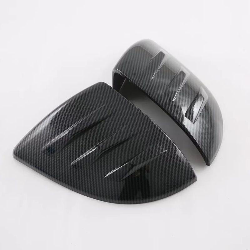 For MG 4 MG4 EV Mulan 2024 ABS Carbon Fiber Black Side Door Rearview Mirror Frame Cover Trims Sticker Car Accessories