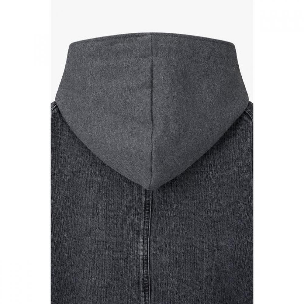 Studio Tomboy Removable Hooded Denim Jumper  9176113971ct 