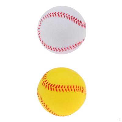 2x Baseballs Practical Training PU Softball Balls Sport