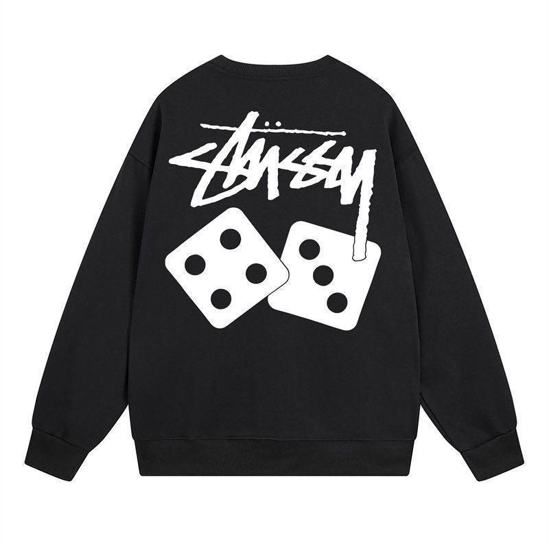 Sudadera Unisex con Estampado Stusy de Algodón Puro con Cuello Redondo - Estilo Moderno, Holgado y Casual