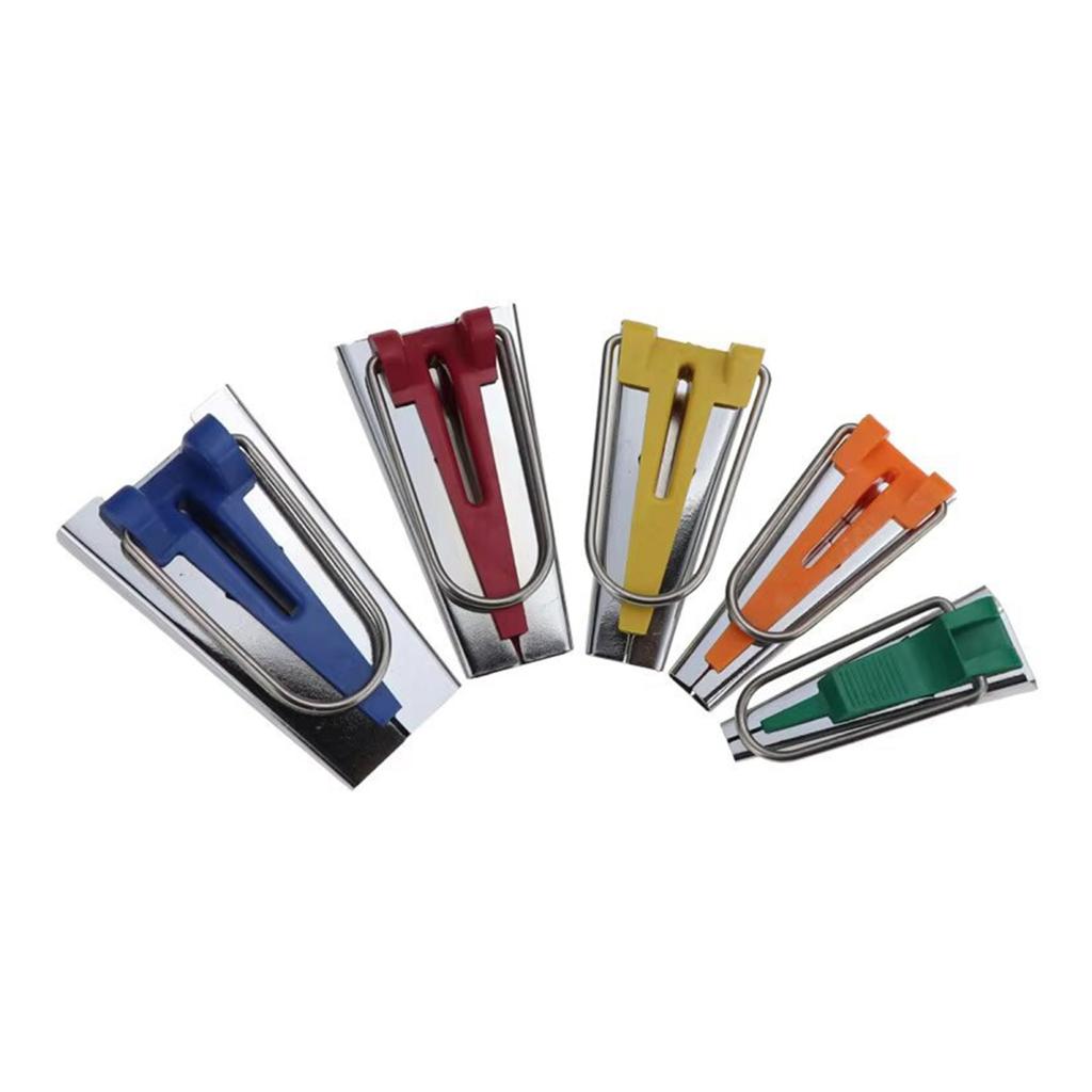 Yousheng Bias Tape Maker 6/9/12/18/25MM 5 Sizes Bias Binding Tape Making Tool Portable Professional DIY Fabric Quilting Sewing Accessories