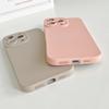 Titanium gray fine hole liquid silicone phone case for For Iphone 16 15 14 13 12 11 Pro Max Plus full shockproof soft bumper cover