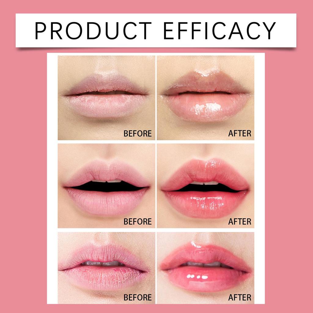 OUHOE Gloss à Lèvres Hydratant Hydratant Nourrissant Brillant Léger Maquillage Quotidien pour les Lèvres Huile à Lèvres