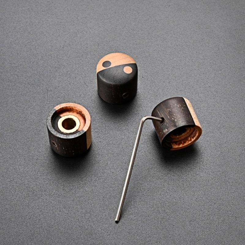 Wooden Volume Tone Control Knobs Electric Guitar Bass Knobs Potentiometer Cap Instrument Accessories Easy to Use