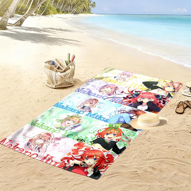 Nakano Mikuko 2D Flat Print Beach Towel, Large Soft Quick Dry Towel for Beach Camping Swimming.NSTJ0928121
