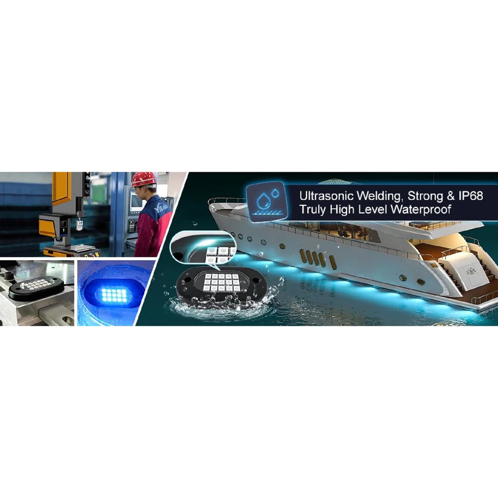 RGB LED Rock Lights 4/6/8/10/12/14 pods APP Control Music Neon Car Underglow Chassis Light for Offroad Truck SUV Rock Lights