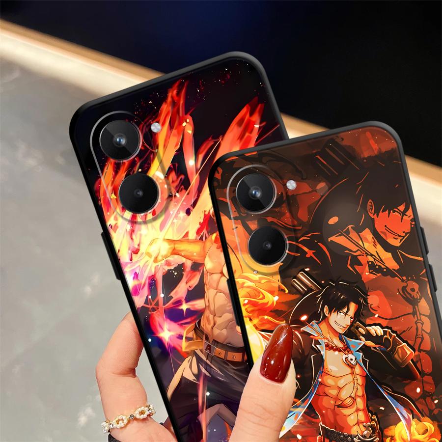 Cool Luffy ACE Case for Realme C15 C12 C21 P3 Ultra 11 Pro Nazro 50 50i C25 12 14 GT Master Neo2 C33 C35 C53 C55 Phone Cover