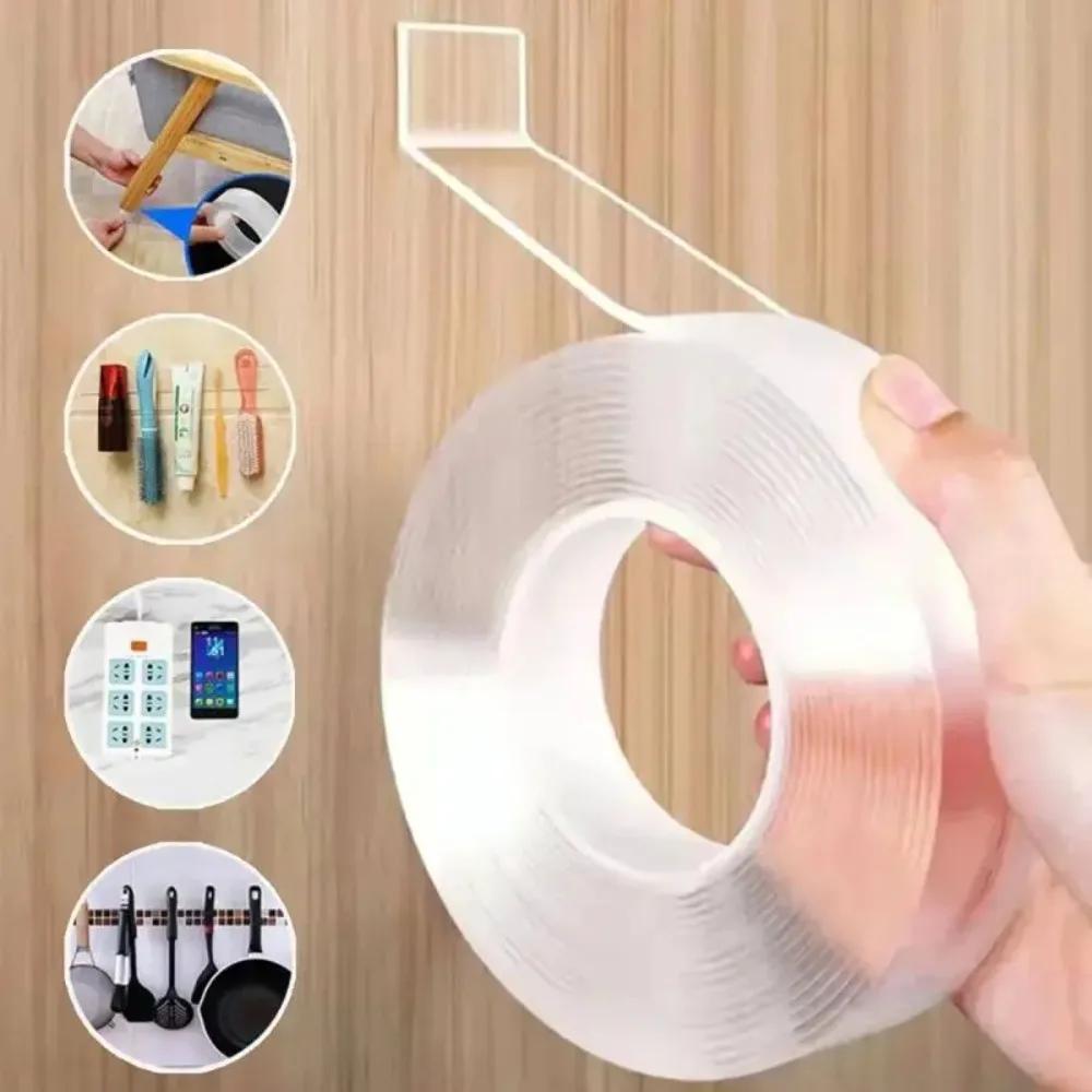 1/2/3/5M Nano Tape Tracsless Double Sided Tape Transparent No Trace Reusable Waterproof Adhesive Tape Cleanable Home Gekkotape