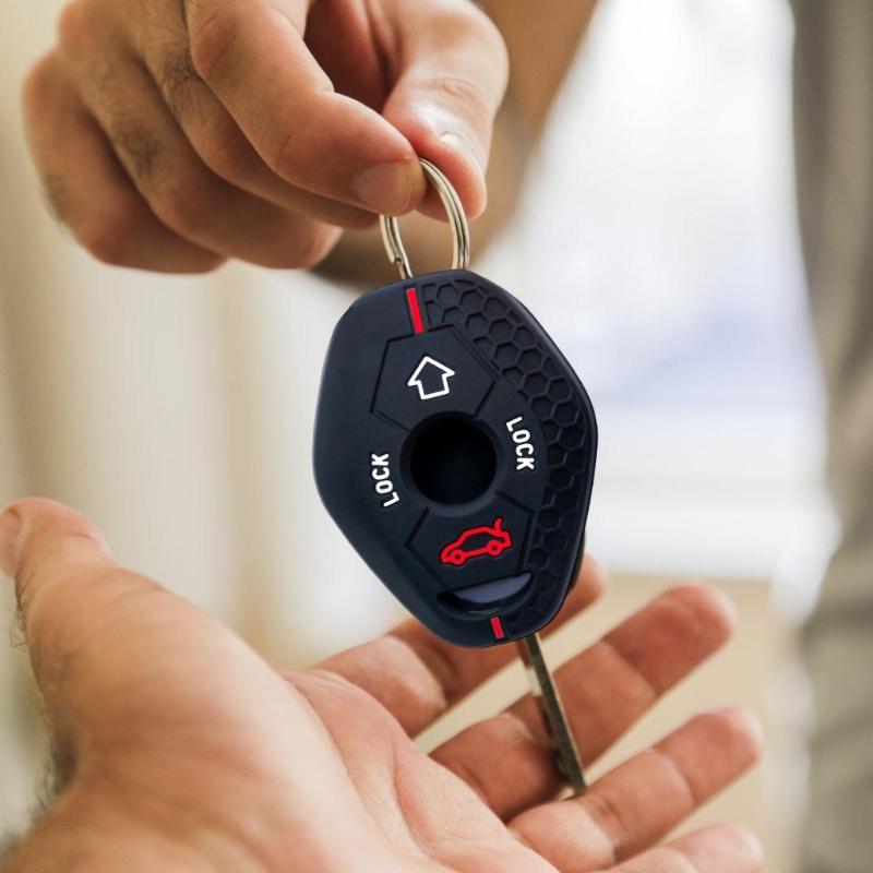 Remote Key Cover Protective Shell Full Protection Key Fob Case Scratchproof Protector Silicone Car Key Case for E46