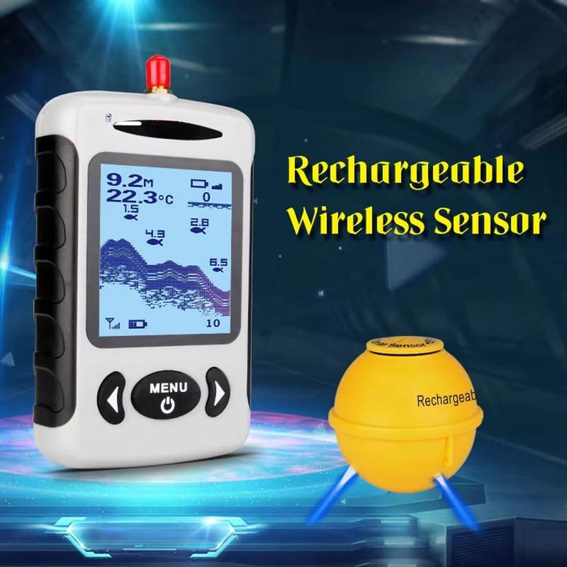 2025 New Portable Professional Sounder Wireless Cell Phone Sonar Fish Finder Fishing Probe Detector Fishfinder with Dot Matrix