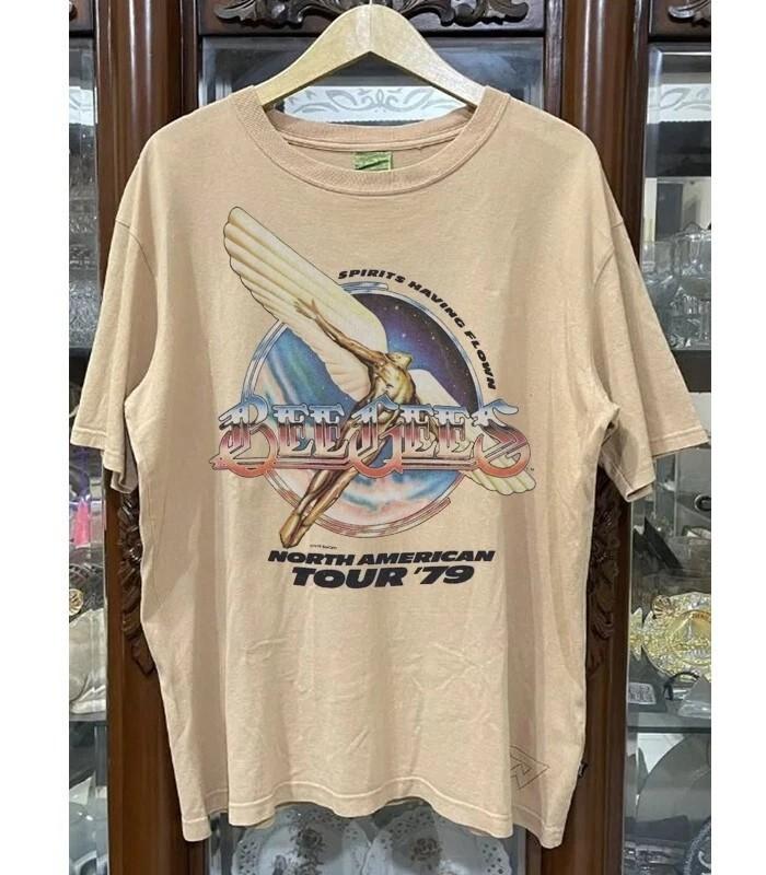 

1991 The Bee Gees Europe Tour Sand TShirt short sleeve tee Men Women Unisex T-Shirt S