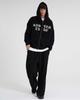TENER Gold Studded Wide Double-Fleece Pants Black
