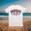 Surf T-Shirt - Herren Medium Strand Ozean Baumwolle M Weiß