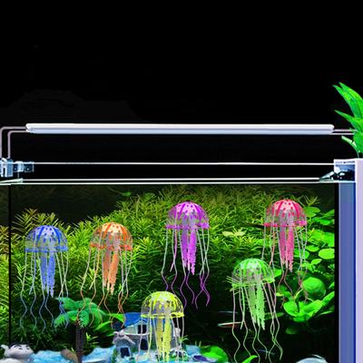 Silicone Simulated Jellyfish Fish Tank Landscape Decoration Luminous Jellyfish Net Red Aquarium Silicone Jellyfish Decoration