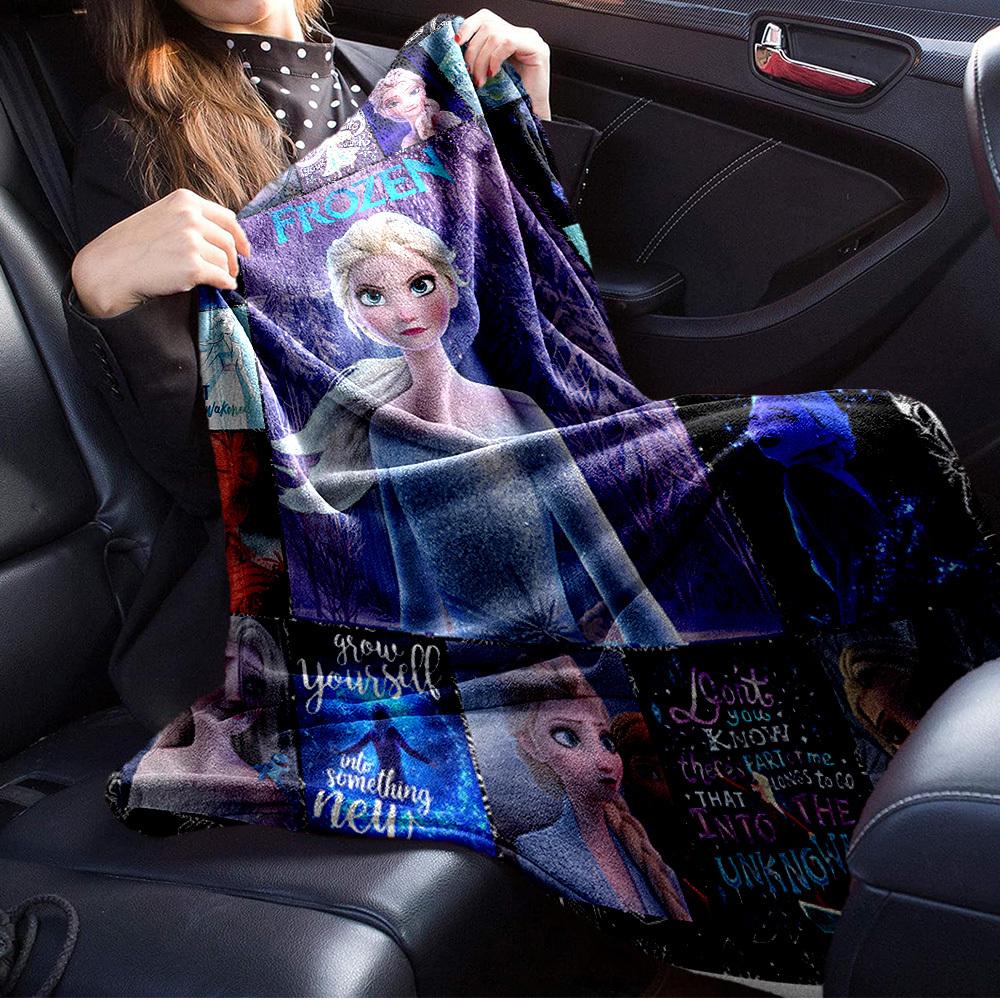 1pc Flannel Frozen Elsa Bedding Throw Blanket Sofa Coverlet