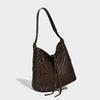 High-end Vintage Woven Bucket Bag for Women 2025 Autumn Winter New Fashion Large Capacity Casual Shoulder Bag for Women