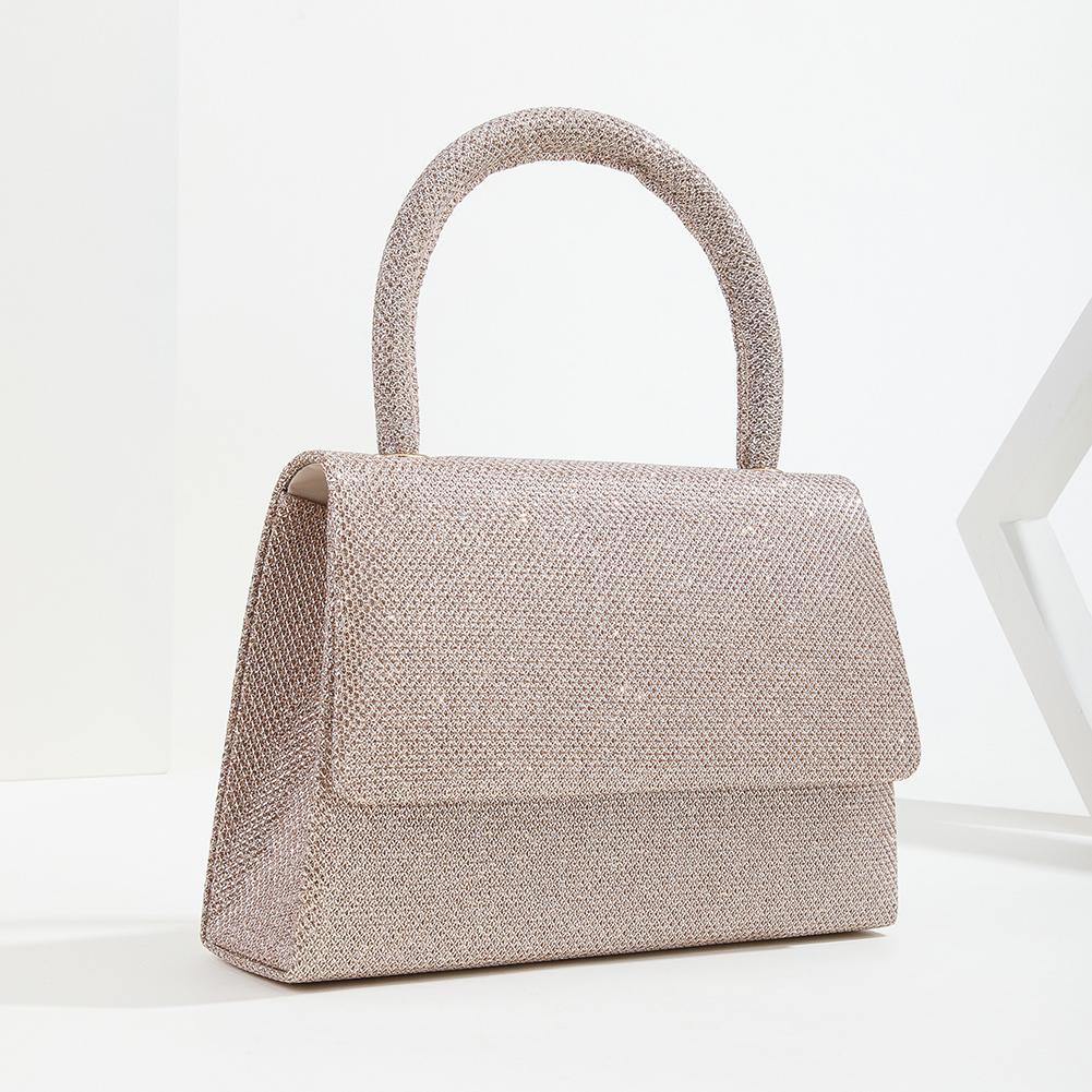 

Женская модная вечерняя сумка, однотонная блестящая сумка на запястье с блестками, универсальная вечерняя сумка с ручкой сверху, вечеринка, свадебная сумка шампанского