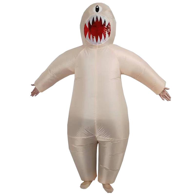 

Надувной костюм монстра-одноглаза с большим ртом на Хэллоуин, взрослый 150-190cm бежевый