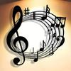 Elegant Wrought Iron Music Symbol Wall Art Black Abstract Metal Sign for Halloween Christmas Decor Farmhouse Gift