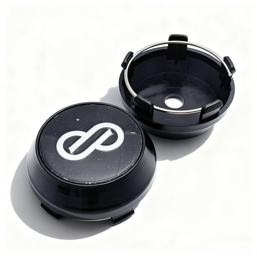 4pcs JDM Black Silver ENKEI Logo Emblem Car Wheel Center Caps OD 60MM 56MM Wheels Hub High Cap Rim Hubcaps Cover Car Accessories