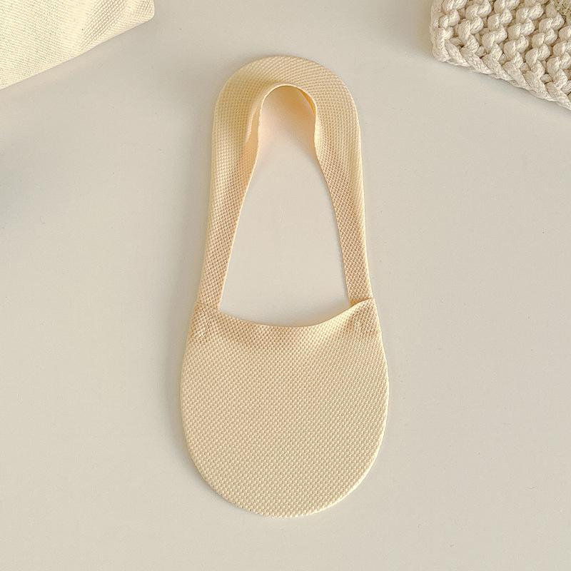 

Женские летние тонкие бесшовные сетчатые дышащие однотонные нескользящие носки-невидимки с влагоотводящим эффектом 1 pair телесный