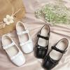 Patent Leather Bowknot Mary Jane Shoes Kids Cute Bows Ballet Flat Girls Children Solid White Black School Zapatos