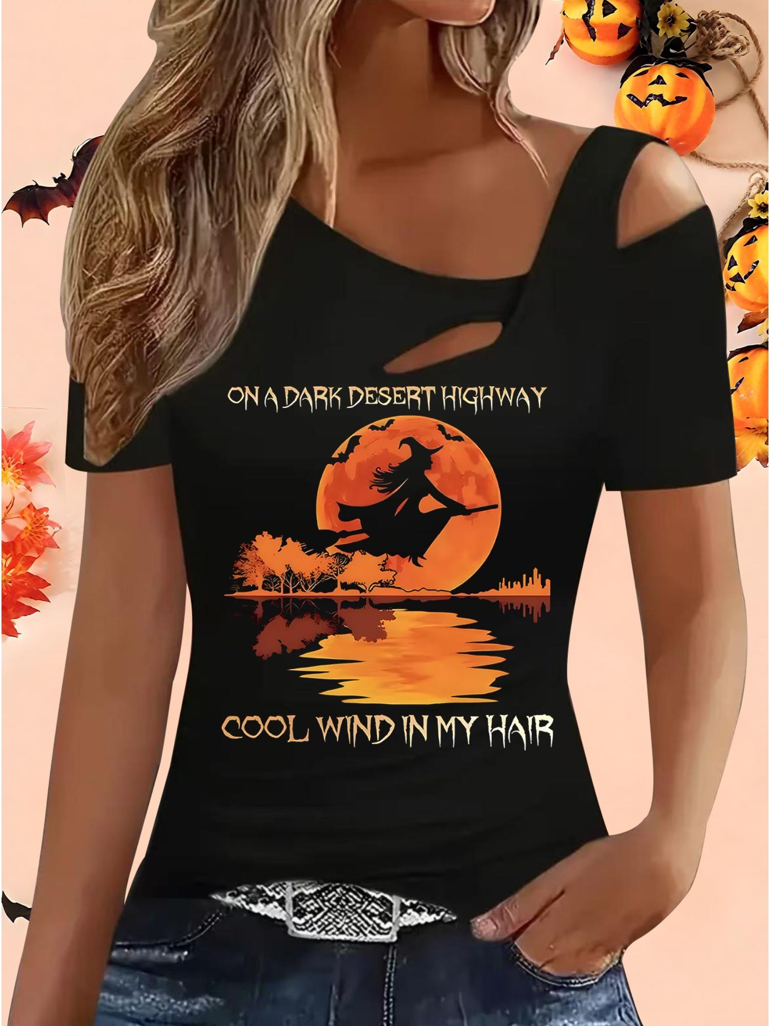 

Женские Свободные Топы Блузки Рубашки Подарок на Хэллоуин и Рождество XXL чёрный