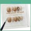 Handgefertigter Herbst Winter Neuer Stil Großer Diamant Hochwertig Einfach und Elegant Falscher Nagelaufkleber Mit Abnehmbarem Design Für Frauen