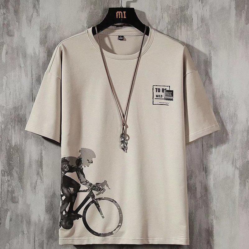 Men's 2024 Short Sleeve Loose Crew Neck T-shirt - Hong Kong Style Summer Trend