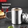 304 Stainless Steel Water Cup with Lid, Children's Double-Layer Mug, Tea Infuser Cup with Handle, 300ml